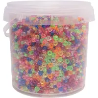 Colorations - Kleine Pony-Perlen - Transparent, 4 x 6 mm, 500 gr.