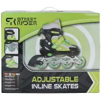 Coppens Rollers verts et noirs réglables, pointures 37-40, pour enfants