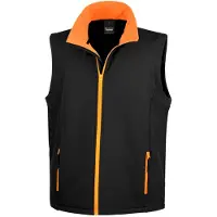 Result Résultat - Gilet « imprimable » pour homme FK1247 (2XL) (noir/orange)
