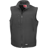 Result Gilet Softshell pour homme , imperméable, respirant FK572 (XL) (noir/noir)
