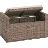 MCW Banquette Genua Rattan Compartiment de rangement