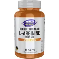 Now , L-Arginine Double Concentration, 1 000 mg, 60 Comprimés