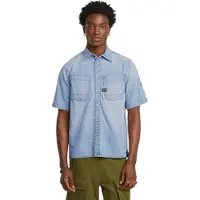 G-Star Chemise Slanted Double Pocket - Bleu clair - Hommes