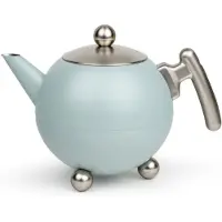 Bredemeijer - Theepot Bella Ronde 1,2L Lichtblauw - dubbelwandig (101017) (1.20 l)