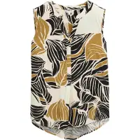 Tom Tailor 1045253 Sleeveless Blouse Beige 38 Femme