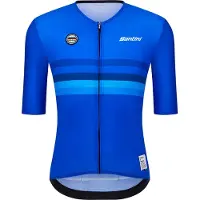 Santini Uci World Champion Italy 2025 Short Sleeve Jersey Bleu L