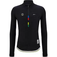 Santini Uci World Champion Mondo 2025 Long Sleeve Jersey Noir S