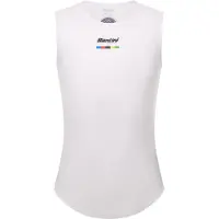 Santini Uci World Champion 2025 Sleeveless Base Layer Blanc XL Homme