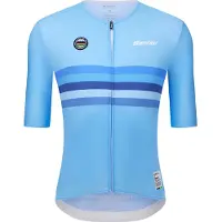 Santini Uci World Champion Belgium 2025 Short Sleeve Jersey Bleu M