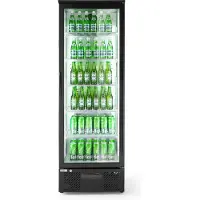 Hendi Réfrigérateur de bar Arctic avec 1 porte vitrée - dégivrage automatique, refroidissement par ventilation, noir