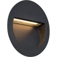 QAZQA Applique murale encastrable moderne noire avec LED IP65 - Gem