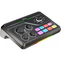Fifine Gaming Audio Mixer SC8, Table de mixage, Noir