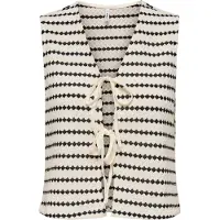 ONLY Gilet 'ONLEVA' noir / blanc