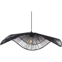 Leitmotiv - Suspension Sombra Large - Noir - 80x80x19cm Suspension - Lampe de table à manger - Lampe de salon - Lampe de chambre à coucher - Salon