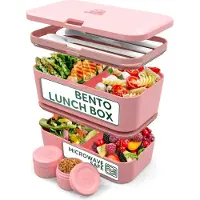 Umami Bento Box Nestable L Rose corail, Lunch box, Rose