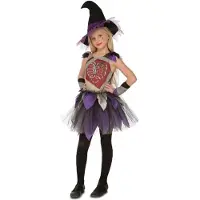 MOM Skeleton Witch Girl Costume Violet 10-12 Years