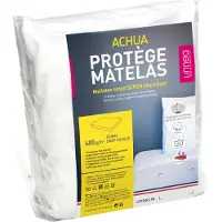 Linnea Protège matelas 80x190 cm ACHUA Molleton 100% coton 400 g/m2 bonnet 30cm