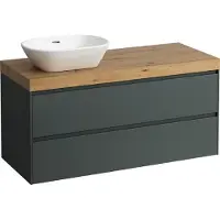 Laufen LANI Plan de toilette chêne sauvage incl. meuble sous-lavabo, 1 découpe à gauche, 1185x495x580mm, H4065721122661