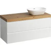 Laufen LANI Plan de toilette chêne sauvage incl. meuble sous-lavabo, 1 découpe à droite, 1185x495x580mm, H4065731122611