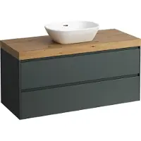 Laufen LANI Plan de toilette chêne sauvage incl. meuble sous-lavabo, 1 découpe au centre, 1185x495x580mm, H4065711122661