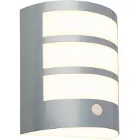 Briloner LED Lampe murale accu, détecteur de mouvement, capteur crépusculaire, chrome mat, dimensions: 18 x 15 x 7 cm