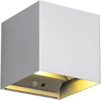 TRIO Applique d'extérieur LED avec détecteur TALENT, titane, 1 W, blanc chaud, 100 lm, métal, dimensions : 10 x 10 x 10,5 cm, IP44,