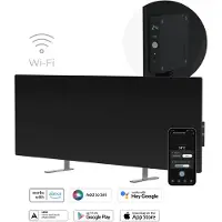AENO Convecteur électrique au sol/mural AGH0004S, écran LED, 700 W, Wi-Fi, infrarouge, noir