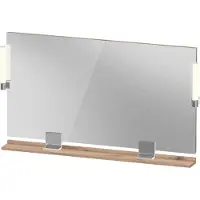 Duravit Sivida miroir, chrome, 1250x36x650mm, éclairage à poser, interrupteur à détecteur, raccordement au réseau, SV7424010550000