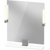 Duravit Sivida miroir, chrome, 650x36x650mm, éclairage à poser, interrupteur à détecteur, raccordement au réseau, SV7421010180000