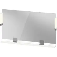 Duravit Sivida miroir, chrome, 1250x36x650mm, éclairage à poser, interrupteur à détecteur, raccordement au réseau, SV7424010220000