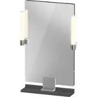 Duravit Sivida miroir, chrome, 450x36x650mm, éclairage à poser, interrupteur à détecteur, raccordement au réseau, SV7420010490000