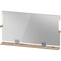 Duravit Sivida miroir, chrome, 1330x36x650mm, éclairage à poser, interrupteur à détecteur, raccordement au réseau, SV7425010550000