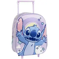 Disney Sac d'école 3D à roulettes Lilas 25,0 x 31,0 x 10,0 cm