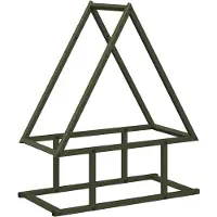 vidaXL Étagère à bois de chauffage vert olive 50x25x60 cm Acier laminé à froid