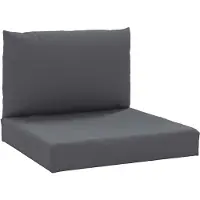 vidaXL Coussins de palette lot de 2 anthracite tissu oxford