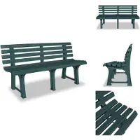 The Living Store Banc de jardin 145,5 cm plastique vert