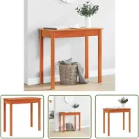 vidaXL Table console marron miel 80x40x75 cm bois massif de pin