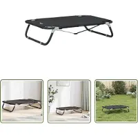 The Living Store Chaise longue pliable Anthracite Tissu Oxford et acier