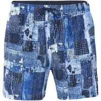 KOROSHI Shorts de bain bleu / marine / bleu clair / blanc