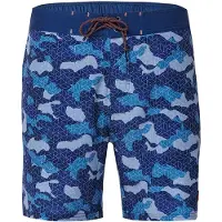 KOROSHI Shorts de bain bleu roi / bleu foncé / gris clair