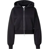Calvin Klein Jeans Veste de survêtement 'Woven Label Hoodie' noir