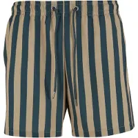 Urban Classics Shorts de bain beige foncé / vert foncé