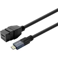VivoLink Adaptateur PROKEYUSBCFM1B, USB-C mâle vers femelle, 1 mètre