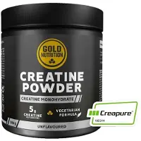 Gold Nutrition Creatine Powder Neutral Flavour 280g Noir
