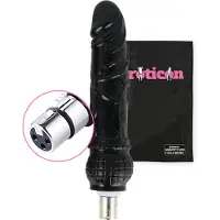 Eroticon Dildo - - Noir - 20 cm d'insertion - Compatible machines sexuelles - 3XLR