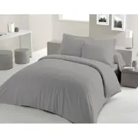 Lovely Home Housse de couette gris clair 220 x 240 cm