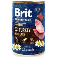 Brit Premium by Nature Junior Turkey and liver - nourriture naturelle pour chiots à base de dinde et de foie - 6x400 g