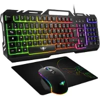 SPIRIT OF GAMER PRO MK5, Avec fil, USB, Membrane Key Switch, AZERTY, RGB-LED, Noir