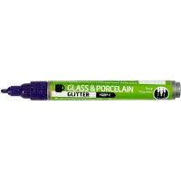 Creativ Company Stylo verre et porcelaine pailleté semi-opaque - Violet
