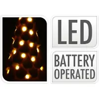 Nobrand Sapin de Noël en porcelaine avec LED, set de 6 pièces